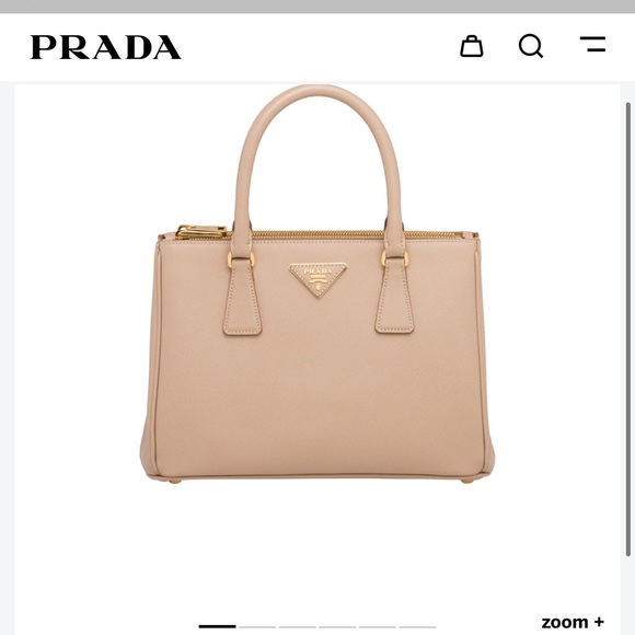 Small Saffiano leather bag Beige +black wallet - Picture 3 of 15